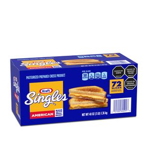 Queso Kraft Americano Tajado 72 Unidades 1,36 Kg - Unidad