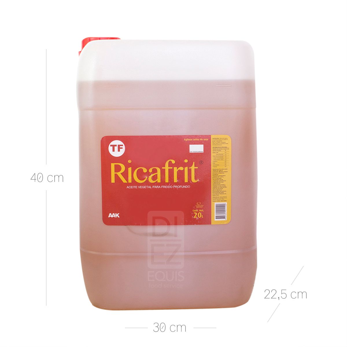 10X Aceite de Alta Temperatura Ricafrit Frying Oil CF Bidón x 20 Litros